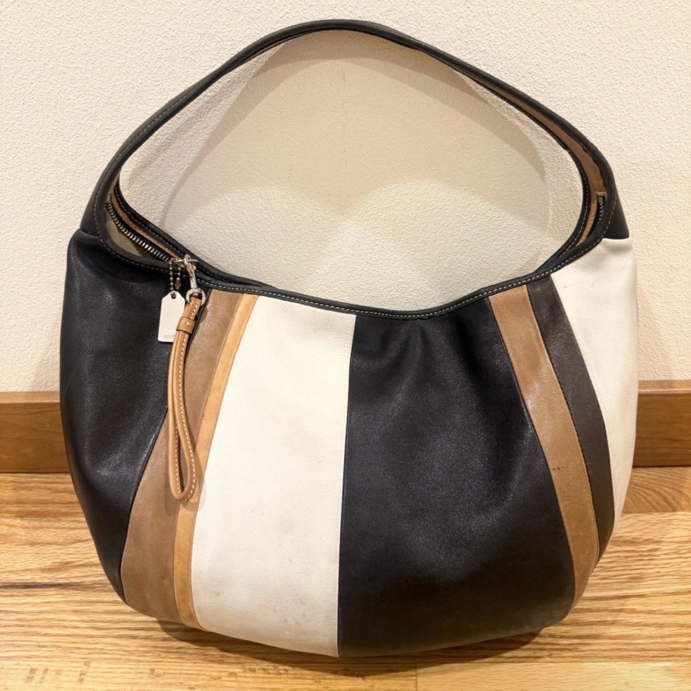 COACH Vintage Y2K Ergo Striped Leather Hobo Bag Shoulder 9298 Limited Edition!